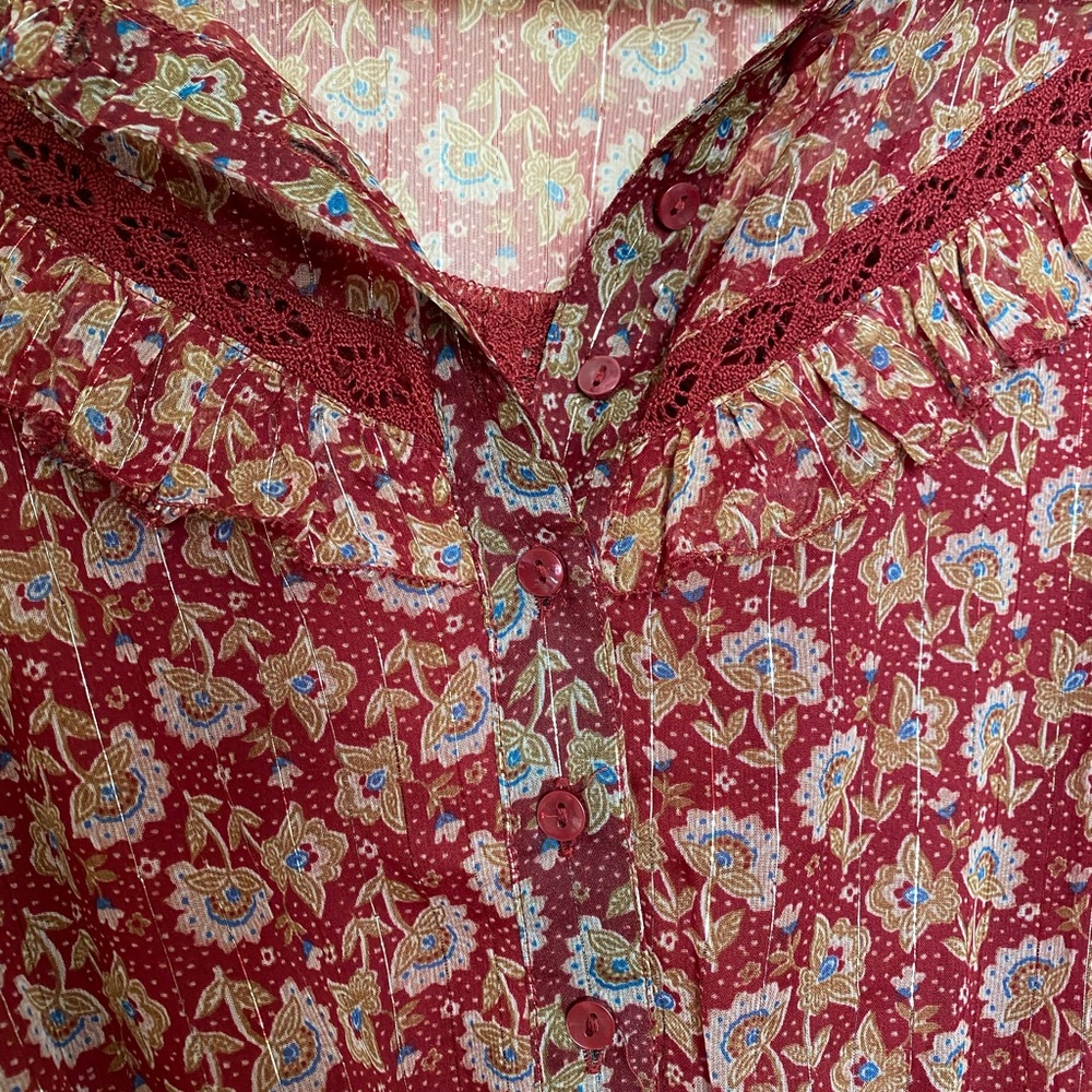 American Eagle Patterned Blouse - image 7